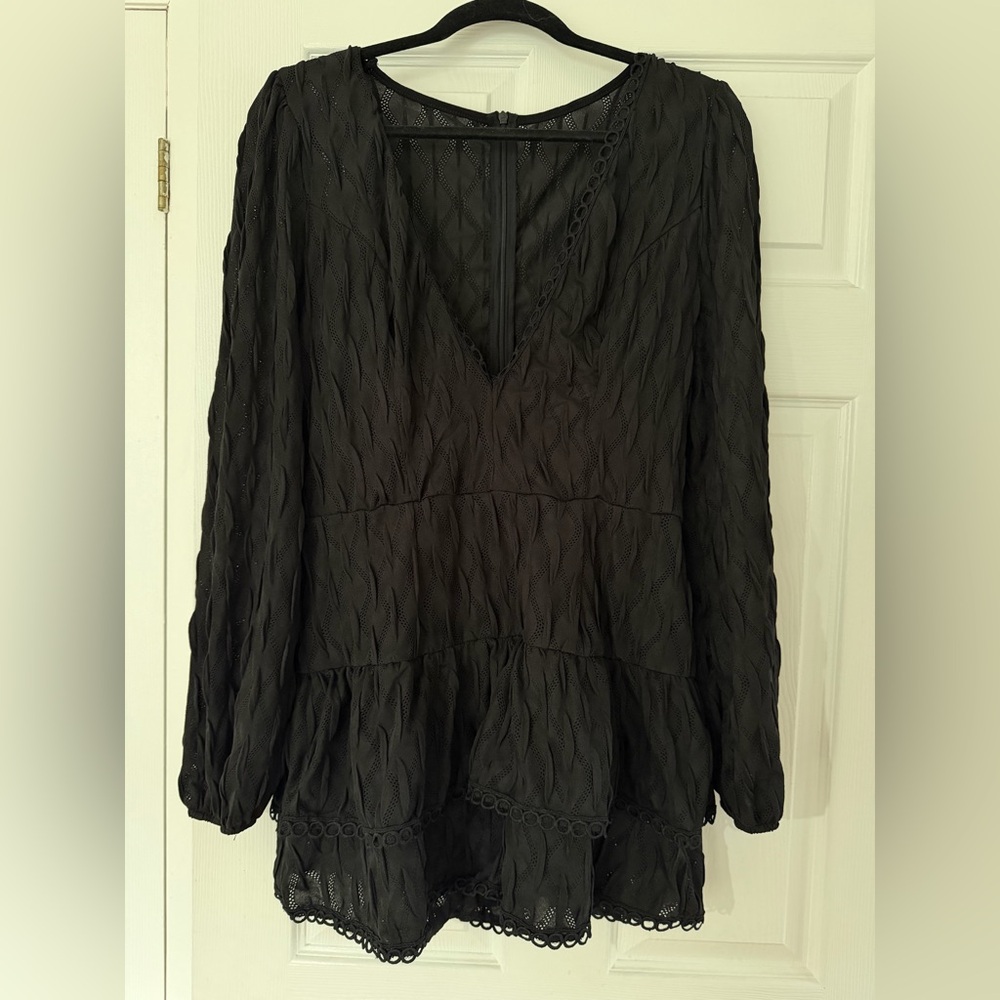 Long Sleeve Ruffle Romper - Picture 2 of 7